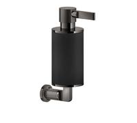 Gessi Inciso distributeur de savon pour montage mural, récipient noir mat, 58514706, Couleur: Métal noir PVD