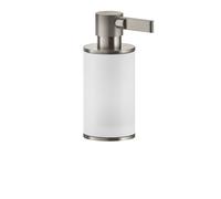 Gessi Inciso distributeur de savon sur pied, récipient blanc mat, 58537149, Couleur: Optique Finox