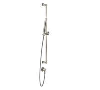 Gessi Inciso ensemble de barres de douche 800 mm, avec raccord mural coudé 1/2, douche anticalcaire et flexible 1500 mm Support de douche non orientable, 58142149, Couleur: Optique Finox