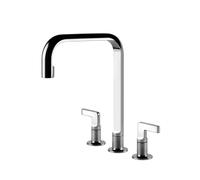 Gessi INCISO Girevole Finox Brushed Nickel - 58701#149 Mitigeur Évier | Bec pivotant, style industriel, double fonction