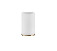 Gessi Inciso gobelet sur pied blanc mat, 58531727, Couleur: Laiton brossé PVD