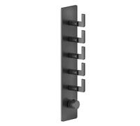 Gessi Inciso- Kit de pré-montage pour thermostat encastré 3/4 haute performance, une rosace, montage vertical, 5 voies séparées, 58210707, Couleur: Métal noir brossé PVD