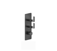 Gessi Inciso- Kit de pré-montage pour thermostat encastré 3/4 haute performance, une rosace, montage vertical, 2 voies séparées, 58204707, Couleur: Métal noir brossé PVD