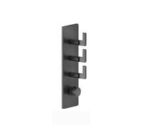 Gessi Inciso- Kit de pré-montage pour thermostat encastré 3/4 haute performance, une rosace, montage vertical, 3 voies séparées, 58206707, Couleur: Métal noir brossé PVD