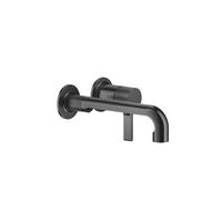 Gessi Inciso kit prêt à poser pour mitigeur monocommande encastré, lavabo avec rosaces simples D65 mm, bec 219-189 mm, sans garniture découlement, 58088707, Couleur: Métal noir brossé PVD