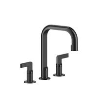 Gessi Inciso- Mélangeur lavabo 3 trous avec bec H=139 mm x 160 mm projection, avec vidage, 58013726, Couleur: Bronze chaud brossé PVD