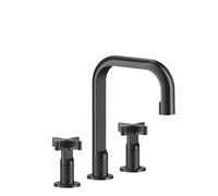 Gessi Inciso+ Mélangeur lavabo 3 trous, bec H=139 mm x 160 mm projection, avec vidage, 58113713, Couleur: Laiton antique