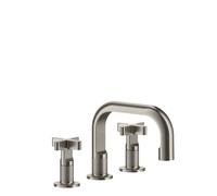 Gessi Inciso+ Mélangeur lavabo 3 trous, bec H=59 mm x saillie 140 mm, sans garniture mécanique, 58112149, Couleur: Optique Finox