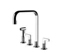 Gessi INCISO Monogetto Matte Black - 58703#299 Mitigeur Évier | Finition noir mat, commande monojet, acier inoxydable