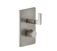 Gessi Inciso Set de montage final pour douche, pour thermostat encastré avec vanne darrêt, une sortie pour UPK 09269, 58132149, Couleur: Optique Finox
