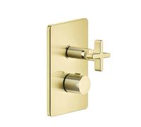 Gessi Inciso Set de montage final pour douche, pour thermostat encastré avec vanne darrêt, une sortie pour UPK 09269, 58232246, Couleur: PVD or
