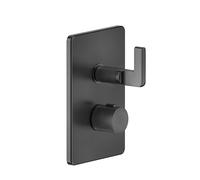 Gessi Inciso Set de montage final pour douche, pour thermostat encastré avec vanne darrêt, une sortie pour UPK 09269, 58132710, Couleur: Laiton PVD