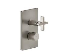 Gessi Inciso Set de montage final pour douche, pour thermostat encastré avec vanne darrêt, une sortie pour UPK 09269, 58232149, Couleur: Optique Finox