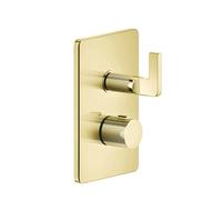 Gessi Inciso Set de montage final pour douche, pour thermostat encastré avec vanne darrêt, une sortie pour UPK 09269, 58132246, Couleur: PVD or