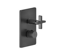 Gessi Inciso Set de montage final pour douche, pour thermostat encastré avec vanne darrêt, une sortie pour UPK 09269, 58232713, Couleur: Laiton antique