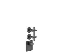 Gessi Inciso Wellness Set de montage final pour thermostat encastré 3/4 haut débit, montage vertical, 2 voies séparées, 58344726, Couleur: Bronze chaud brossé PVD