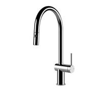 Gessi INEDITO Due Getti Finox Brushed Nickel - 60413#149 Mitigeur Évier | Deux jets, finition nickel brossé, design moderne