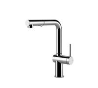Gessi INEDITO Due Getti Finox Brushed Nickel - 60435#149 Mitigeur Évier | Deux jets, finition nickel brossé, design moderne