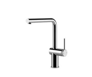 Gessi INEDITO - GODRONATO Girevole Chrome - 60471#031 Mitigeur Évier | Finition guillochée, Bec pivotant, Cartouche céramique