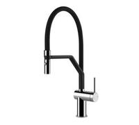 Gessi INEDITO Semiprofessionale Black Metal Brushed PVD - 60429#707 Mitigeur Évier | Finition Black Metal, deux jets, ressort flexible