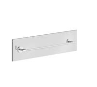 Gessi Ingranaggio, porte-serviettes 600mm pour montage sur une paroi en verre de 8-10mm dépaisseur 2x2 trous de 10mm sur la paroi en verre, 63928030, Couleur: PVD de cuivre