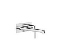 Gessi Ingranaggio set de finition pour mitigeur monocommande encastré pour lavabo avec plaque rectangulaire, bec 205-175 mm, 63589713, Couleur: Laiton antique