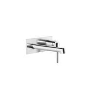 Gessi Ingranaggio set de finition pour mitigeur monocommande encastré pour lavabo avec plaque rectangulaire, bec 160-130 mm, 63588727, Couleur: Laiton brossé PVD