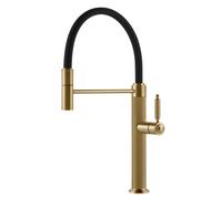 GESSI mitigeur robinet de cuisine 60634 VENTI20 Collection (Gold Brushed PVD - Métal)
