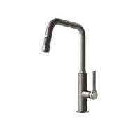 Gessi OFFICINE Due Getti Finox Brushed Nickel - 60053#149 Mitigeur Évier | Deux jets, finition nickel brossé, design moderne