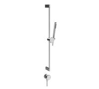 Gessi Origini Barre de douche avec coude de raccordement mural, avec flexible, douchette 1 jet, montage mural, 66142031, Couleur: chrome