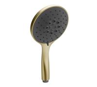 Gessi Origini Douchette anticalcaire, avec insert noir, 3 jets, 14378727, Couleur: Laiton brossé PVD