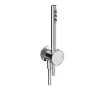 Gessi Origini Set de douche avec coude de raccordement mural, support, flexible, douchette à main, montage mural, 66123031, Couleur: chrome