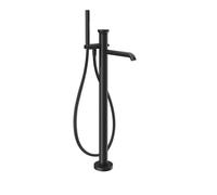 Gessi Origini Set de finition Mitigeur monocommandé pour bain, avec bec, flexible, douchette, montage au sol, saillie 260mm, 66028299, Couleur: Noir Mat