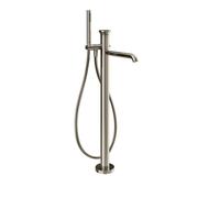 Gessi Origini Set de finition Mitigeur monocommandé pour bain, avec bec, flexible, douchette, montage au sol, saillie 260mm, 66028720, Couleur: Nickel PVD