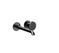 Gessi Origini Set de finition Mitigeur monocommandé pour lavabo avec bec, deux rosaces, 66088706, Couleur: Métal noir PVD