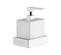 Gessi Rettangolo Accessoires Distributeur de savon pour montage mural, récipient blanc, 20813735, Couleur: Bronze chaud PVD