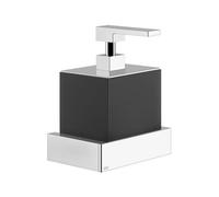 Gessi Rettangolo Accessoires Distributeur de savon pour montage mural, récipient noir, 20814726, Couleur: Bronze chaud brossé PVD