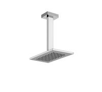 Gessi Rettangolo douche de tête anticalcaire 216x140 mm, avec articulation et bras de plafond, longueur 270 mm, 1/2 connexion, 20151708, Couleur: Cuivre brossé PVD