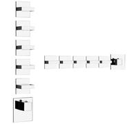 Gessi Rettangolo, ensemble prêt à monter avec 5 voies séparées, rosettes simples, 43220710, Couleur: Laiton PVD