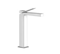 Gessi Rettangolo K mélangeur monocommande de lavabo version haute 248 mm, sans vidage, saillie 128 mm, 53006727, Couleur: Laiton brossé PVD