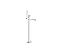 Gessi Rettangolo, kit de montage pour robinetterie de baignoire sur pied, bec fixe et inverseur automatique pour douchette, 24961708, Couleur: Cuivre brossé PVD