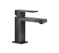 Gessi Rettangolo mitigeur monocommande de lavabo, sans vidage, saillie 129 mm, 20002707, Couleur: Métal noir brossé PVD