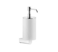 Gessi Rilievo, distributeur de savon mural, gobelet blanc mat, 59513149, Couleur: Optique Finox