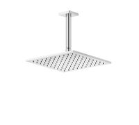 Gessi Rilievo, douche de tête anticalcaire 250x250 mm, avec joint et tuyau de plafond 261 mm, 1/2 connexion, 59155710, Couleur: Laiton PVD