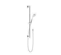 Gessi Rilievo, ensemble barre de douche 800 mm, avec douchette à main anticalcaire à 1 jet et flexible de douche 1,50 m, 59245706, Couleur: Métal noir PVD