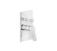 Gessi Rilievo, kit prêt à monter pour mitigeur monocommande, inverseur automatique pour baignoire ou douche, 59079706, Couleur: Métal noir PVD