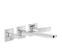 Gessi Rilievo, kit prêt à poser pour robinetterie à 2 poignées avec bec 213 mm, sans vidage, pour corps caché, 59090030, Couleur: PVD de cuivre