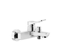 Gessi Rilievo, mitigeur monocommande de baignoire pour montage en surface 1/2, inverseur automatique bain/douche, 59013279, Couleur: Blanc CN