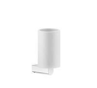 Gessi Rilievo, porte-gobelet pour montage mural, gobelet blanc mat, gobelet fermement fixé, 59507735, Couleur: Bronze chaud PVD