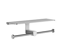 Gessi Rilievo, porte-rouleau de papier toilette double, montage mural, 59450707, Couleur: Métal noir brossé PVD